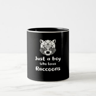 Just a boy who loves racoon    Two-Tone coffee mug