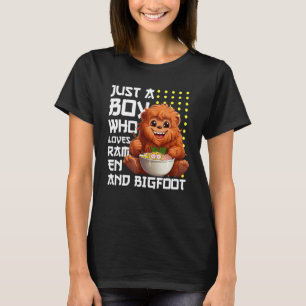 Just a Boy who Loves Ramen and Bigfoot  Merch Teen T-Shirt
