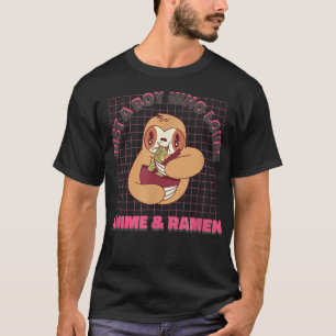 Just a Boy who loves Ramen Anime Sloth Kawaii Japa T-Shirt