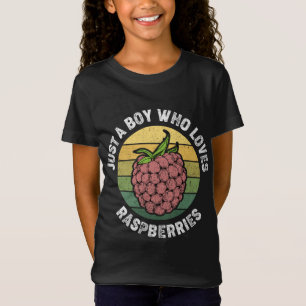Just A Boy Who Loves Raspberries - Raspberry Fruit T-Shirt