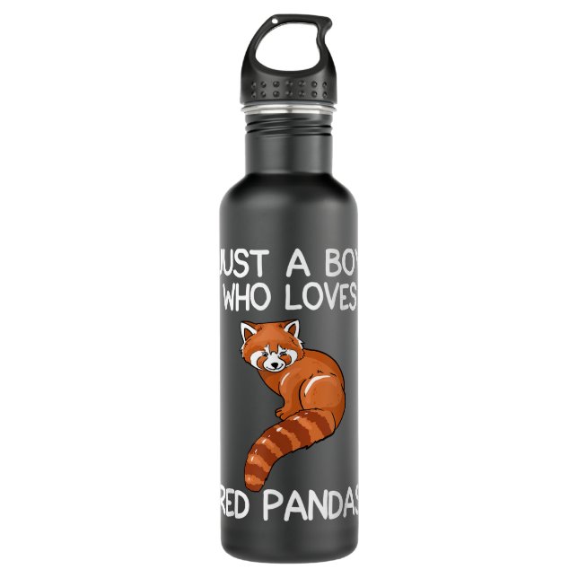 Just A Boy Who Loves Red Pandas Gift Red Panda  710 Ml Water Bottle (Front)