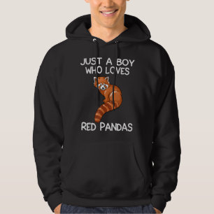 Just A Boy Who Loves Red Pandas Gift Red Panda Hoodie