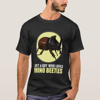 Just a Boy who Loves Rhino Beetles Rhino Beetle T-Shirt