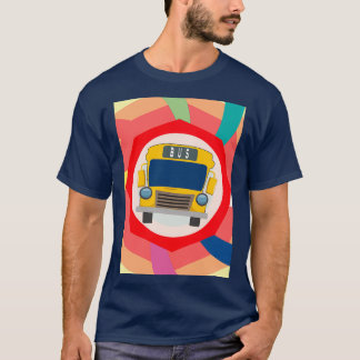 Just A Boy Who Loves School Buses Colorful Design  T-Shirt