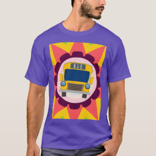 Just A Boy Who Loves School Buses Colourful Design T-Shirt