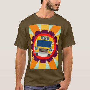 Just A Boy Who Loves School Buses Colourful Design T-Shirt