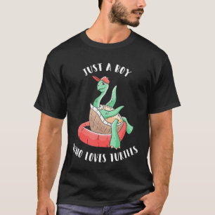 Just A Boy Who Loves Sea Turtles Turtle For Boys T-Shirt