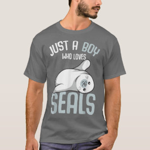 Just a Boy who loves Seals Sea Lion Boys Kids T-Shirt