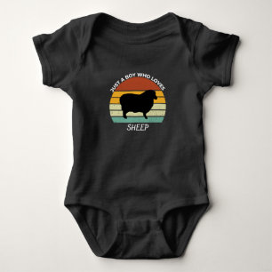 Just a Boy who loves sheep Baby Bodysuit