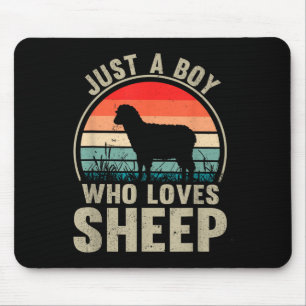 Just A Boy Who Loves Sheep Recto Farmer Sheep Love Mouse Mat
