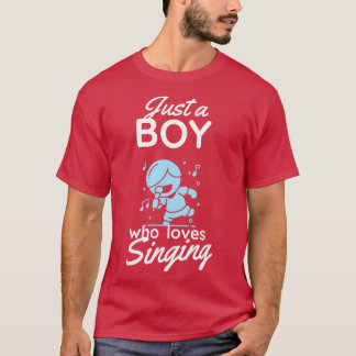 Just a Boy who loves Singing Karaoke Singer Music T-Shirt