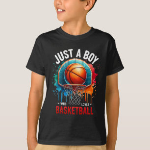 Just A Boy Who Loves Sketll Funny Sports Boys Play T-Shirt