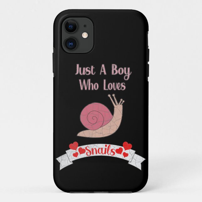 Just A Boy Who Loves Snails Case-Mate iPhone Case (Back)