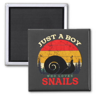 Just A Boy Who Loves Snails Gift Magnet