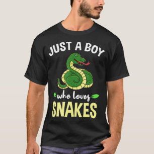 Just A Boy Who Loves Snakes  T-Shirt