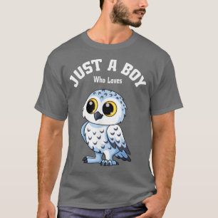 Just A Boy Who Loves Snow Owls 380 T-Shirt