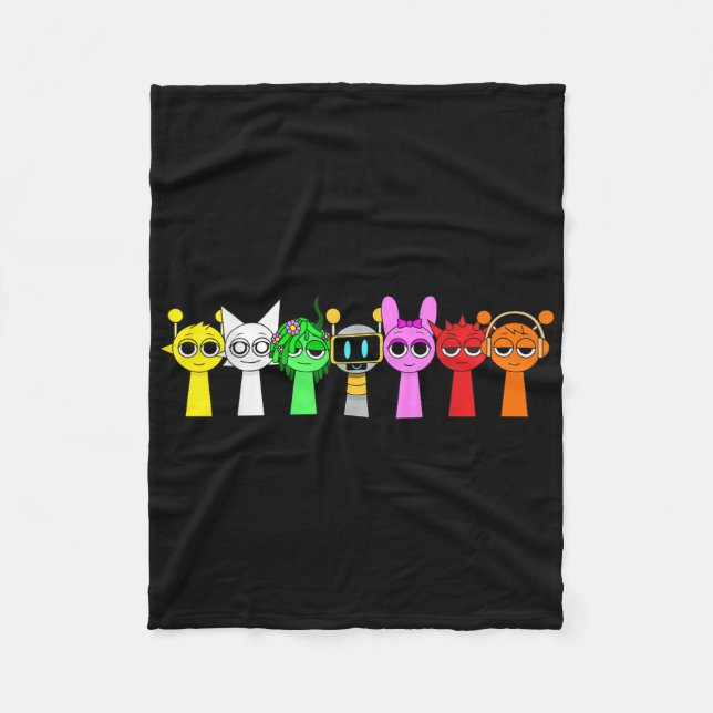 Just A Boy Who Loves Sprunky Funny Sprunky Game  Fleece Blanket (Front)