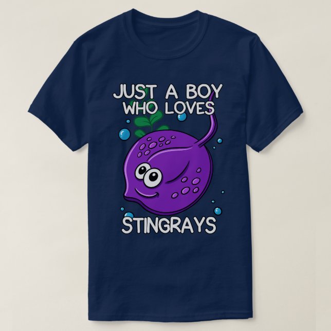 Just A Boy Who Loves Stingrays 2 T-Shirt (Design Front)