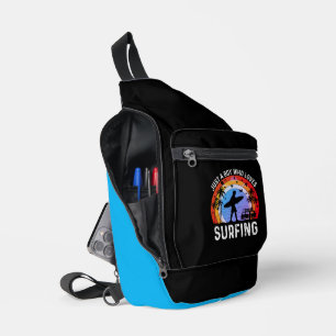 Just a Boy Who Loves Surfing Sling Bag