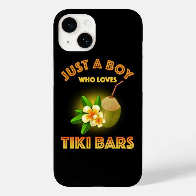 Just A Boy Who Loves Tiki Bars Case-Mate iPhone Case (Back)