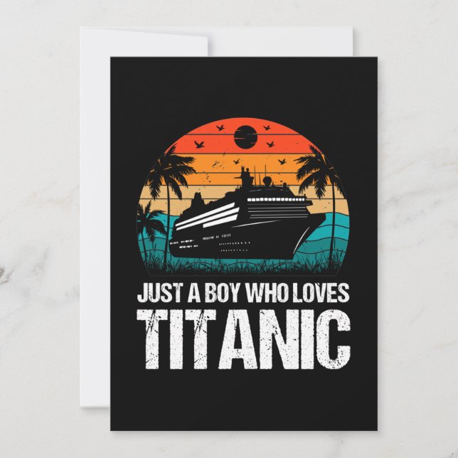 Just A Boy Who Loves Titanic two Save The Date (Front)