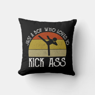Just A Boy Who Loves To Kick-Ass Cushion