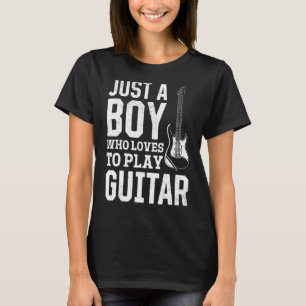 Just A Boy Who Loves To Play Guitar - Bass Guitar T-Shirt