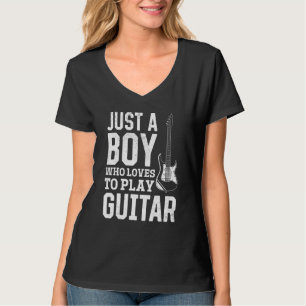 Just A Boy Who Loves To Play Guitar - Bass Guitar T-Shirt