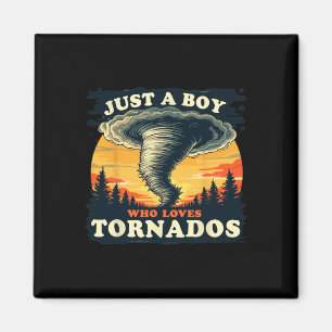 Just A Boy Who Loves Tornados Meteorology Storm Ch Magnet