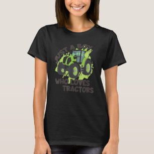 Just a Boy who loves Tractors Harvest Farming Barn T-Shirt