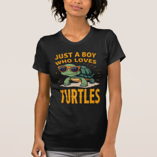 Just a boy who loves turtles Children boy (2) T-Shirt