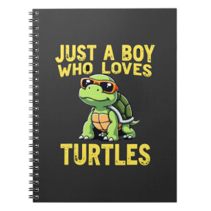 Just a boy who loves turtles Children boy (3) Notebook