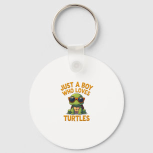 Just a boy who loves turtles Children boy Key Ring