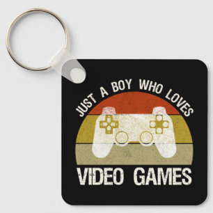 Just A Boy Who Loves Video Games Key Ring
