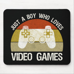 Just A Boy Who Loves Video Games Mouse Mat