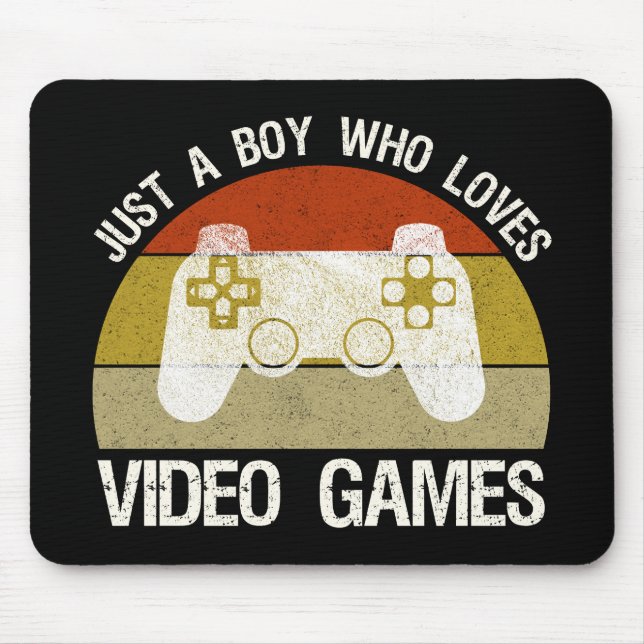 Just A Boy Who Loves Video Games Mouse Mat (Front)