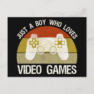 Just A Boy Who Loves Video Games Postcard