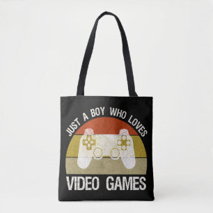 Just A Boy Who Loves Video Games Tote Bag