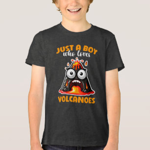 Just A Boy Who Loves Volcanoes Toddler Shirt Gift