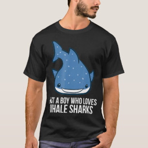 Just a Boy Who Loves Whale Sharks Cute Whale Shark T-Shirt
