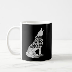 Just A Boy Who Loves Wolves Wolf Pack Girl Coffee Mug