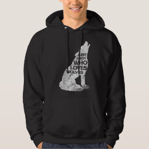 Just A Boy Who Loves Wolves Wolf Pack Girl Hoodie