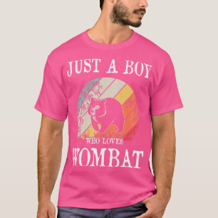 Just A Boy Who Loves Wombat T-Shirt