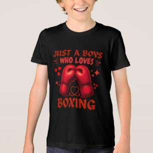 just a boys who loves boxing Tri-Blend shirt