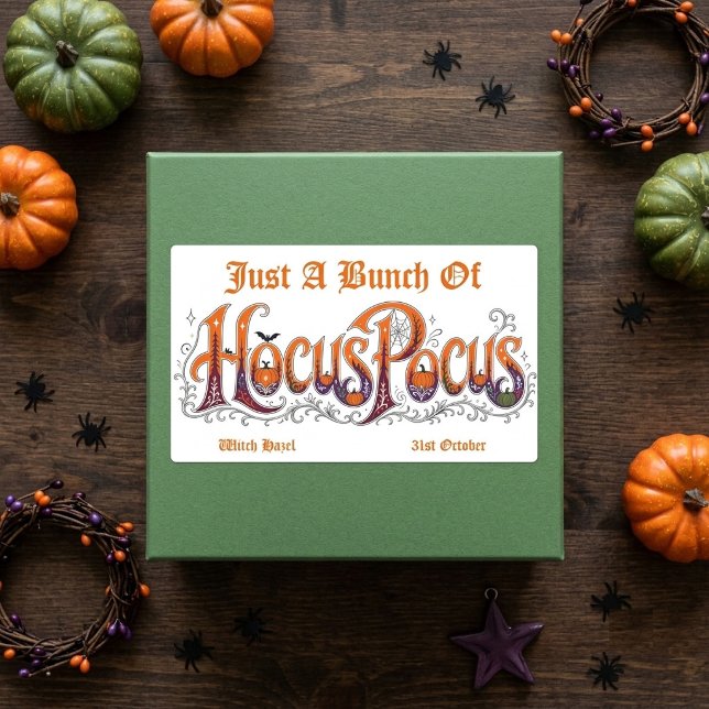 Just a bunch of Hocus Pocus Modern Typography Cute Rectangular Sticker (Just a bunch of Hocus Pocus Modern Typography Cute Rectangular Sticker)