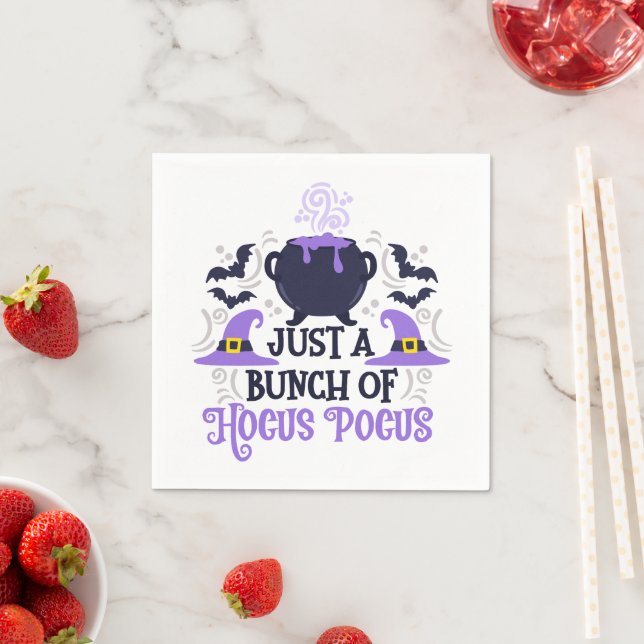 Just a Bunch of Hocus Pocus Throw Pillow Napkin (Insitu)