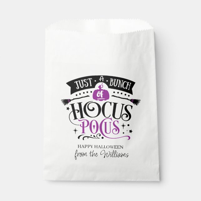 Just  a Bunch of Hocus Pocus Typography Favour Bag (Front)