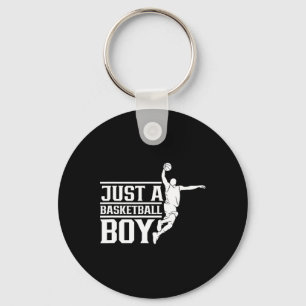 Just A Bysketbyll Boy Coach Player Team Match  Key Ring