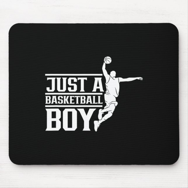 Just A Bysketbyll Boy Coach Player Team Match  Mouse Mat (Front)