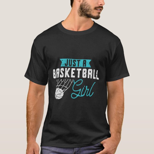 Just A Bysketbyll Girl Bysketbyll Player Women Bys T-Shirt (Front)